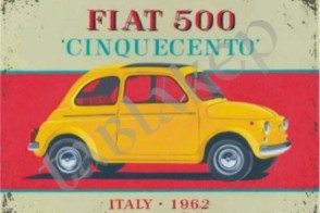 Retro 01 Fiat 500 hűtőmágnes