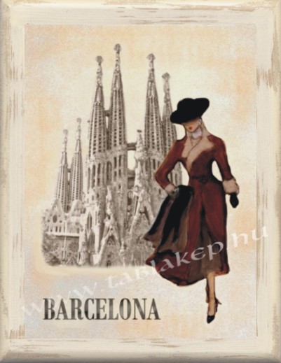 Nő Barcelona táblakép