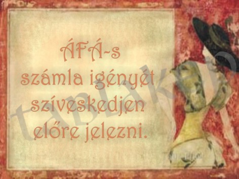 Számla - Nő felirat