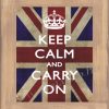 Keep Calm adn Carry On Brit táblakép